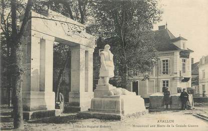 CPA FRANCE 89 "Avallon, monument aux morts"