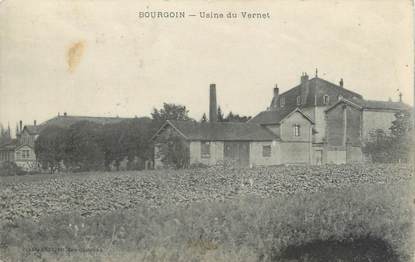 CPA FRANCE 38 "Bourgoin, usine du vernet" / CACHET AMBULANT