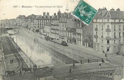 CPA FRANCE 35 "Rennes, vue panoramique des quais"