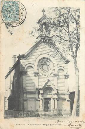CPA FRANCE 35 "Rennes, temple protestant"