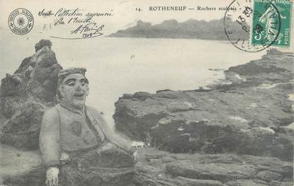 CPA FRANCE 35 "Rotheneuf, rochers sculptés"