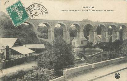 CPA FRANCE 35 "Vitré, bas pont et le viaduc"