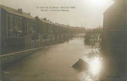 CPA FRANCE 92 "Rueil, avenue déesse" / INONDATIONS 1910