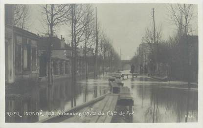 CPA FRANCE 92 "Rueil, au bout de l'avenue du chemin de fer" / INONDATIONS 1910