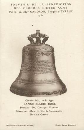 CPA FRANCE 27 "Souvenir de la bénédiction des Cloches d'Etrepargny"