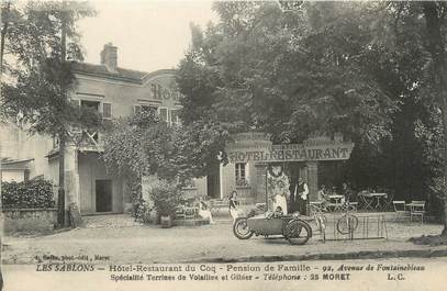 CPA FRANCE 77 "Moret, les Sablons, hôtel restaurant du coq, pension de famille"