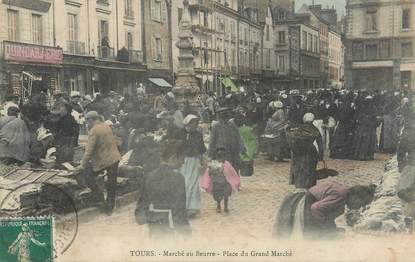 CPA FRANCE 37 "Tours, marché au beurre, place du grand marché"