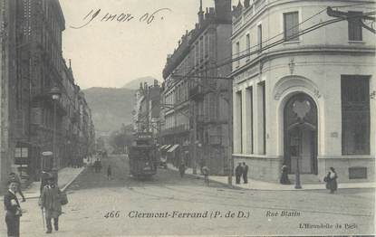 CPA FRANCE 63 "Clermont Ferrand, rue Blatin" / TRAMWAY