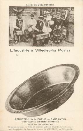 CPA FRANCE 50 "Villedieu les Poëles, l'industrie, atelier de Chaudronnerie"