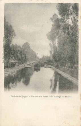 CPA FRANCE 85 "Saint Aubin sur Yonne, un éclusage sur le canal"