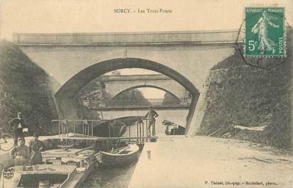 CPA FRANCE 55 "Sorcy, les trois ponts"