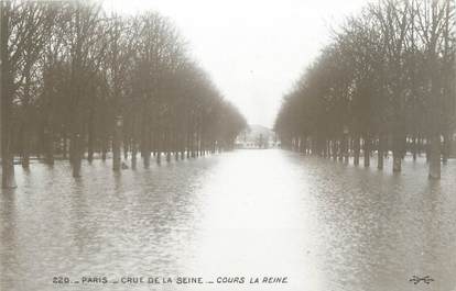 CPA FRANCE 75 "Paris Inondation 1910, cours la Reine" / Ed. ELECTROPHOT