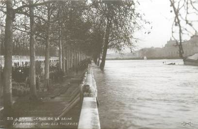 CPA FRANCE 75 "Paris Inondation 1910, le barrage quai des tuileries" / Ed. ELECTROPHOT