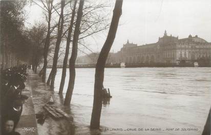 CPA FRANCE 75 "Paris Inondation 1910, pont de Solférino" / Ed. ELECTROPHOT