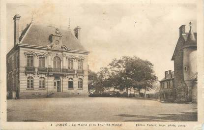 CPA FRANCE 35 "Janzé, la mairie et la tour Saint Michel"