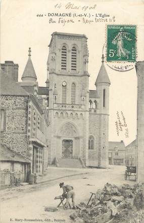 CPA FRANCE 35 "Domagné, l'église "