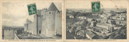 CPA LIVRET FRANCE 12 "Carcassonne, la cité et vue générale"