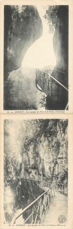 CPA LIVRET FRANCE 74 "Annecy, les gorges du Fier"