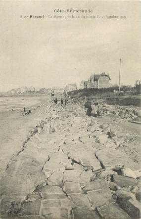 CPA FRANCE 35 "Paramé, la digue après le Raz de Marée du 29 octobre 1905"