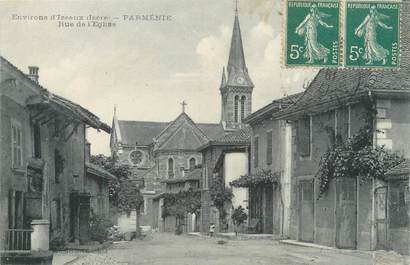 CPA FRANCE 38 "Parménie, rue de l'église"