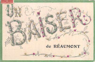 CPA FRANCE 38 "Réaumont" / CARTE PAILLETEE