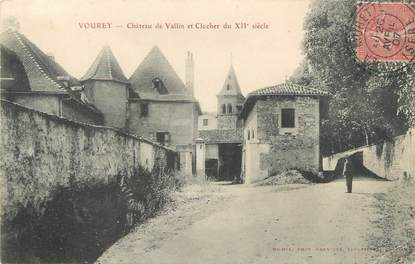 CPA FRANCE 38 "Château de Vallin et clocher" / CACHET PERLE