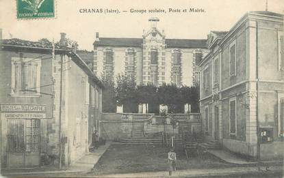 CPA FRANCE 38 "Chanas, groupe scolaire, poste et mairie"