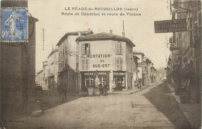 CPA FRANCE 38 "Le Péage du Roussillon, route de Condrieu et route de Vienne"