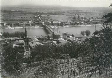 CPSM FRANCE 38 "La vallée du Rhône à Serrières et Sablons"