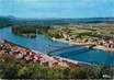 CPSM FRANCE 38 "Sablons, vue générale et le pont sur le Rhône"