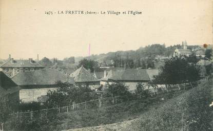 CPA FRANCE 38 "La Frette, le village et l'église"