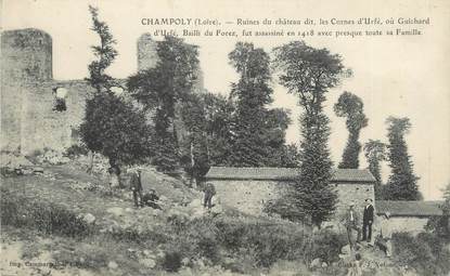 CPA FRANCE 42 "Champoly, ruines du château"