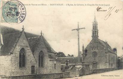 CPA FRANCE 56 "Saint Nolff, l'église, le calvaire, la chapelle Sainte Anne"