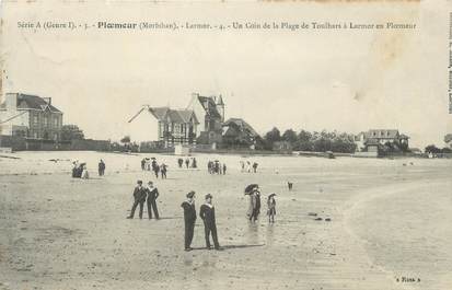 CPA FRANCE 56 "Ploemeur, un coin de la plage de Toulhars à Larmor en Ploemeur"