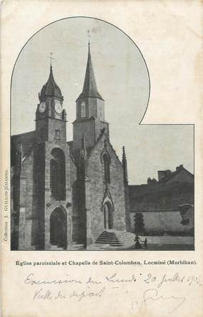 CPA FRANCE 56 "Locminé, église paroissiale et chapelle de Saint Colomban"