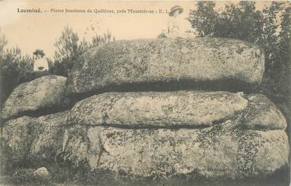 CPA FRANCE 56 "Locminé, pierre branlante de Quélénec"