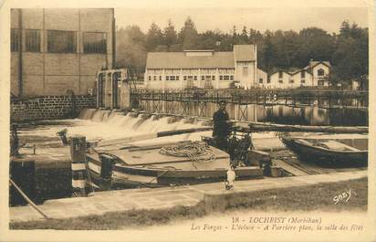 CPA FRANCE 56 "Lochrist, les forges, l'écluse" / PENICHE