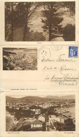 CPA LIVRET FRANCE 83 "Bandol, le port, la plage, le casino"