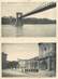 CPA FRANCE 47 "Le Mas d'Agenais, vue générale et le pont et église Romane" / CARTE DOUBLE