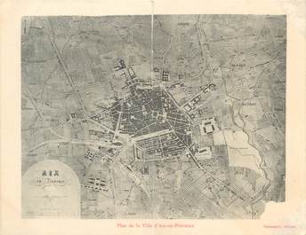 CPA FRANCE 13 "Plan de la ville d'Aix en Provence" / CARTE GEOGRAPHIQUE