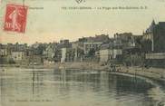 35 Ille Et Vilaine CPA FRANCE 35 "Saint Servan, la plage des Bas Sablons" / CARTE TOILEE