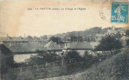 CPA FRANCE 38 "La Frette, le village et l'église "