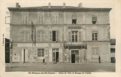 CPA FRANCE 38 "Saint Etienne de Saint Geoirs, hôtel de ville et bureau de postes"