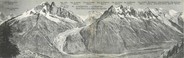 74 Haute Savoie CPA PANORAMIQUE FRANCE 38 "Chamonix, le massif du Mont Blanc et la chaine des Aiguilles"