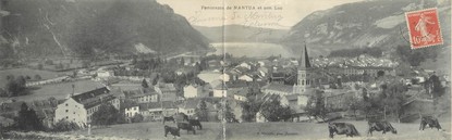 CPA PANORAMIQUE FRANCE 01 "Panorama de Nantua et son lac"