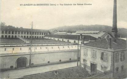 CPA FRANCE 38 "Saint Simeon de Bréssieux, vue générale des usines Girodon"