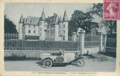 CPA FRANCE 38 "Saint Simeon de Bréssieux, château Geautefrey" / AUTOMOBILE