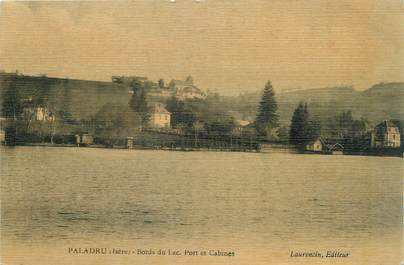 CPA FRANCE 38 "Paladru, bords du lac, Port et Cabines"