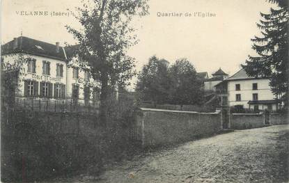 CPA FRANCE 38 "Velanne, quartier de l'église "