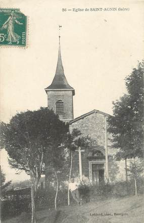 CPA FRANCE 38 "Eglise de Saint Agnin"